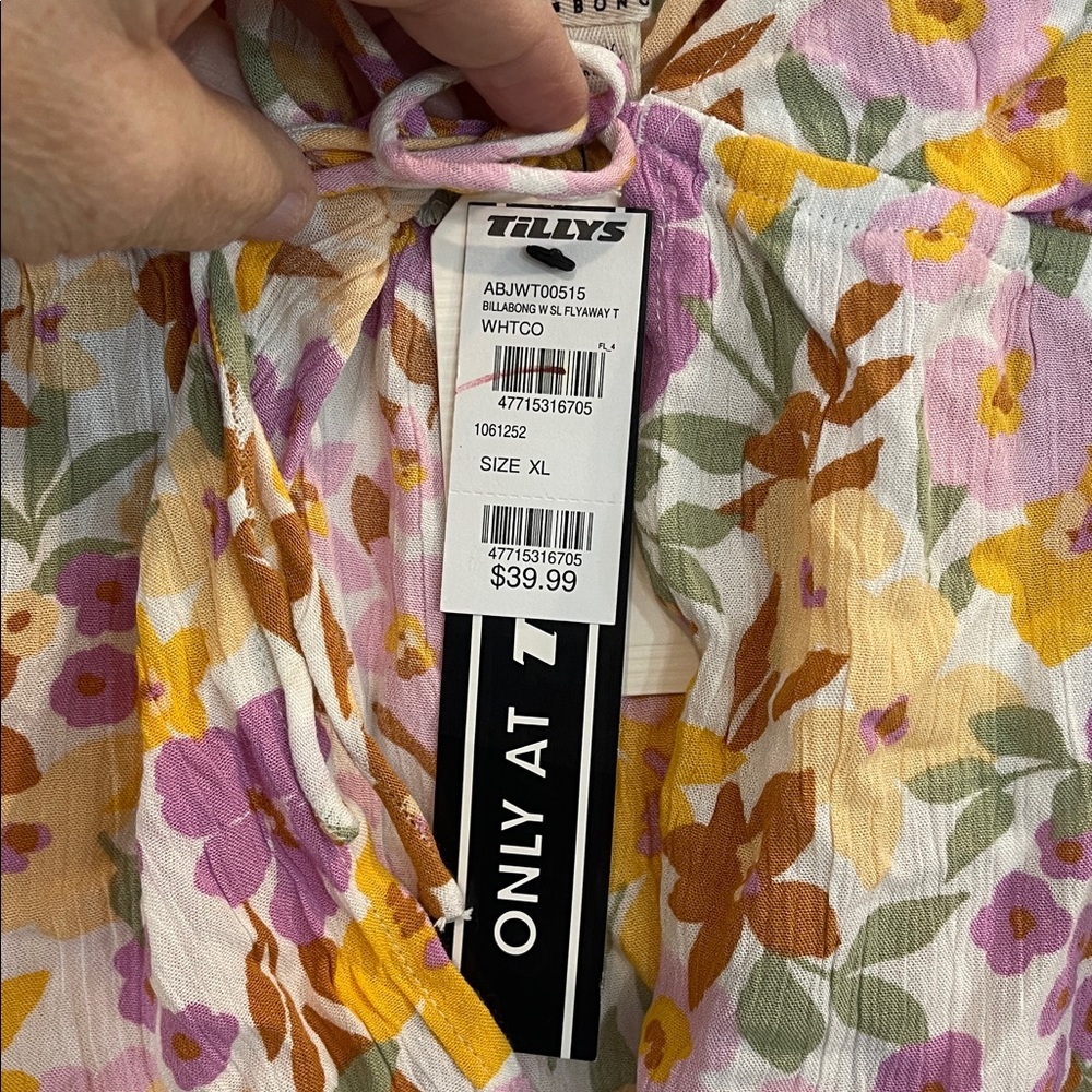 NWT - BILLABONG Happy Day Flyaway Womens Top - Size XL bohemian style tank top. - Picture 5 of 15